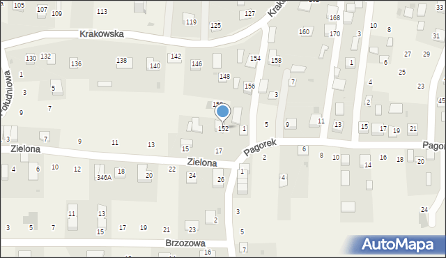 Krzeczów, Krakowska, 152, mapa Krzeczów