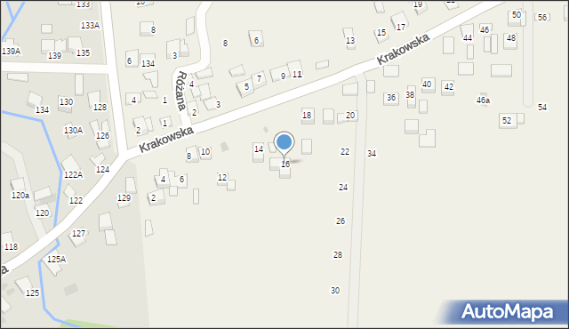 Krzeczów, Krakowska, 16, mapa Krzeczów