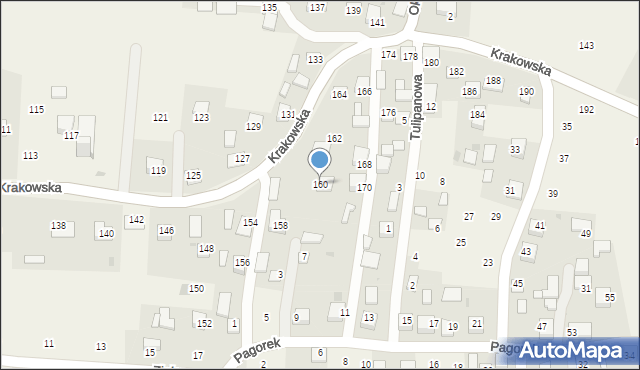 Krzeczów, Krakowska, 160, mapa Krzeczów