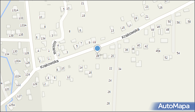 Krzeczów, Krakowska, 18, mapa Krzeczów