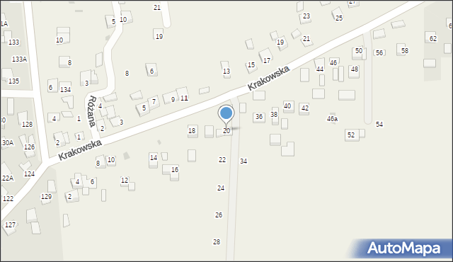 Krzeczów, Krakowska, 20, mapa Krzeczów