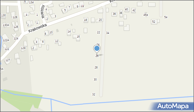 Krzeczów, Krakowska, 26, mapa Krzeczów