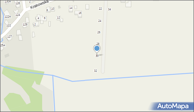 Krzeczów, Krakowska, 30, mapa Krzeczów
