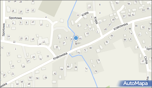 Krzeczów, Krakowska, 39, mapa Krzeczów