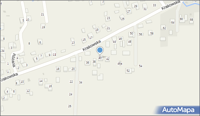 Krzeczów, Krakowska, 40, mapa Krzeczów