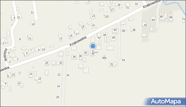Krzeczów, Krakowska, 42, mapa Krzeczów