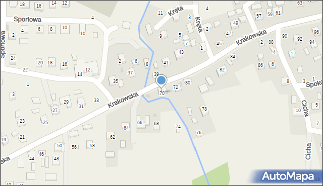 Krzeczów, Krakowska, 70, mapa Krzeczów