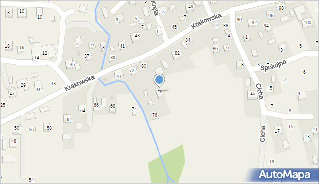Krzeczów, Krakowska, 78, mapa Krzeczów