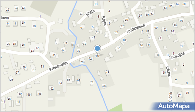 Krzeczów, Krakowska, 80, mapa Krzeczów