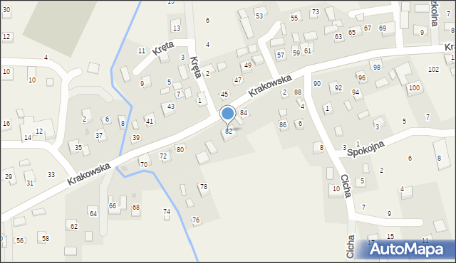 Krzeczów, Krakowska, 82, mapa Krzeczów