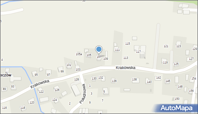 Krzeczów, Krakowska, 107, mapa Krzeczów