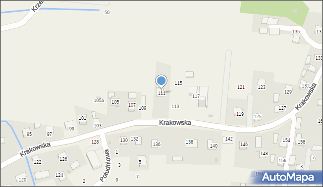 Krzeczów, Krakowska, 111, mapa Krzeczów