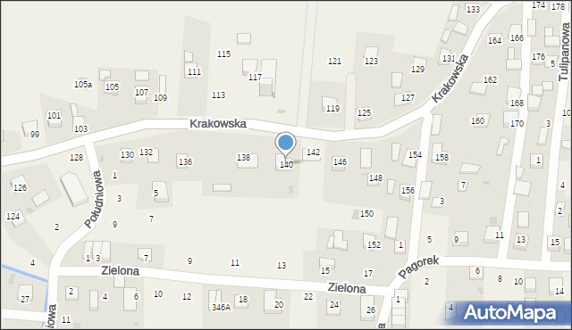 Krzeczów, Krakowska, 140, mapa Krzeczów