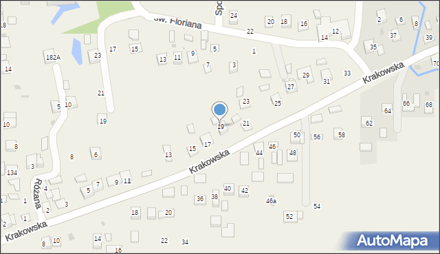 Krzeczów, Krakowska, 19, mapa Krzeczów