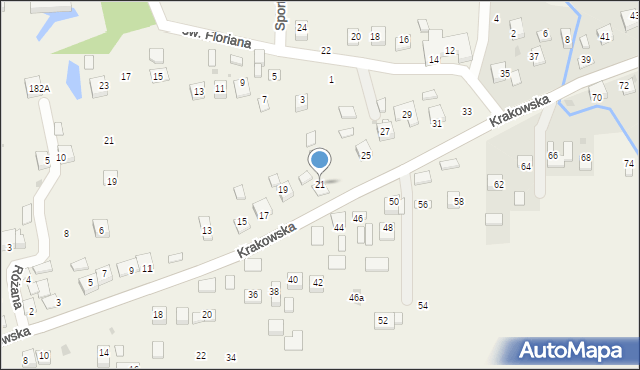 Krzeczów, Krakowska, 21, mapa Krzeczów