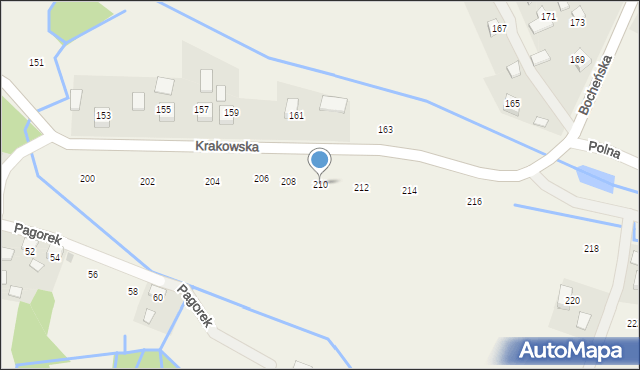 Krzeczów, Krakowska, 210, mapa Krzeczów