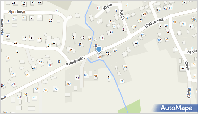 Krzeczów, Krakowska, 70, mapa Krzeczów