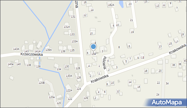 Krzeczów, Krzeczów, 134, mapa Krzeczów