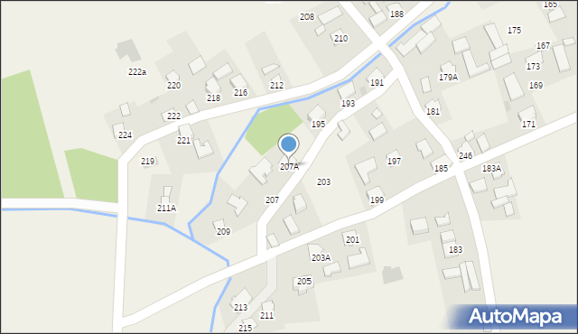Krzeczowice, Krzeczowice, 207A, mapa Krzeczowice