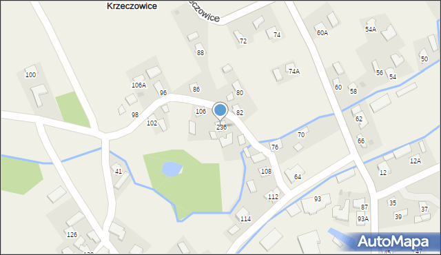 Krzeczowice, Krzeczowice, 236, mapa Krzeczowice