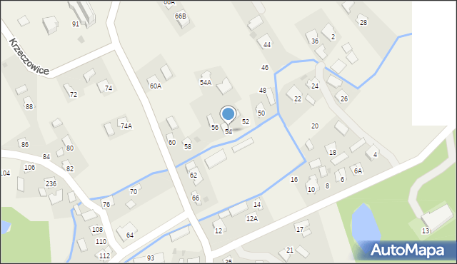 Krzeczowice, Krzeczowice, 54, mapa Krzeczowice