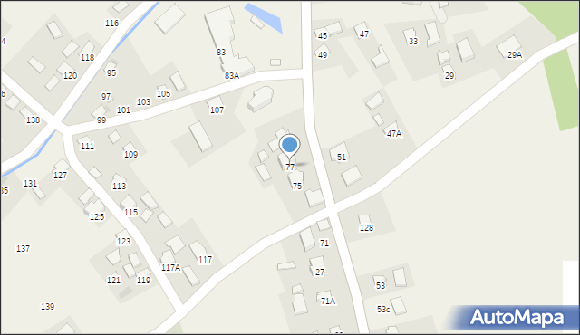 Krzeczowice, Krzeczowice, 77, mapa Krzeczowice