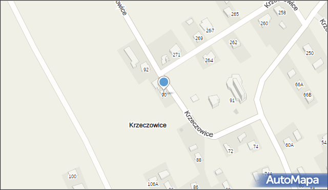 Krzeczowice, Krzeczowice, 90, mapa Krzeczowice