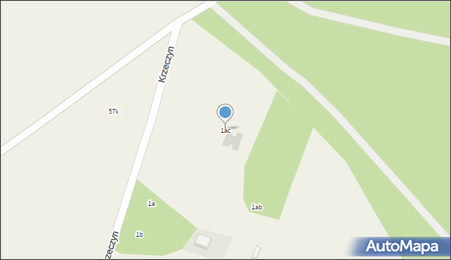 Krzeczyn, Krzeczyn, 1ac, mapa Krzeczyn