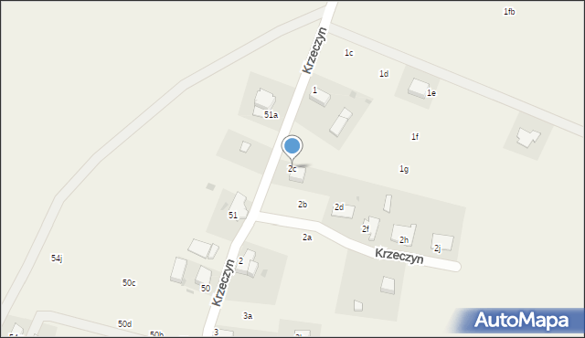 Krzeczyn, Krzeczyn, 2c, mapa Krzeczyn