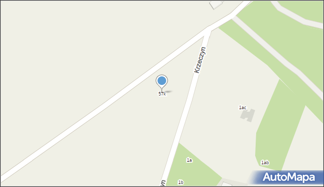 Krzeczyn, Krzeczyn, 57k, mapa Krzeczyn