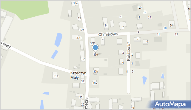 Krzeczyn Mały, Krzeczyn Mały, 30d, mapa Krzeczyn Mały