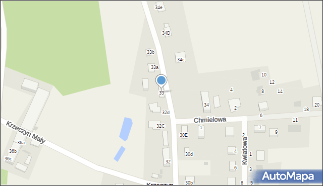 Krzeczyn Mały, Krzeczyn Mały, 33, mapa Krzeczyn Mały