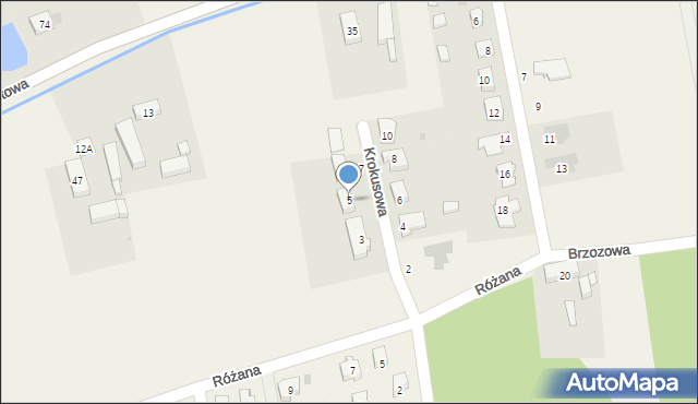 Krzeczyn Wielki, Krokusowa, 5, mapa Krzeczyn Wielki