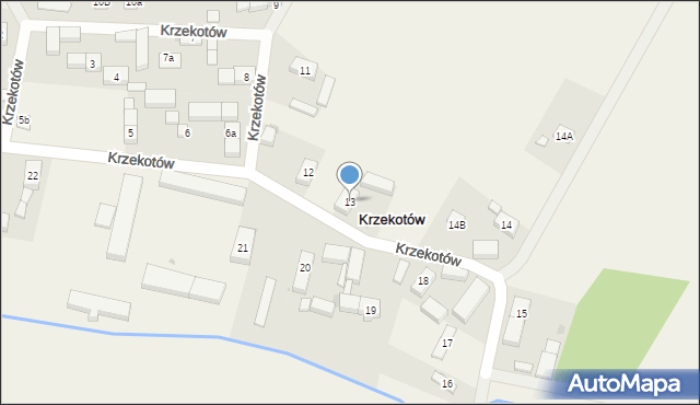 Krzekotów, Krzekotów, 13, mapa Krzekotów