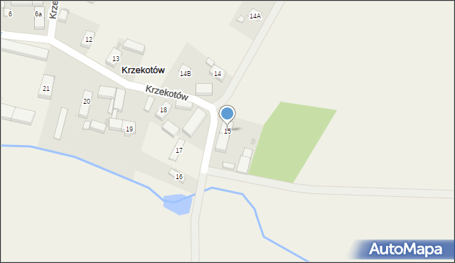 Krzekotów, Krzekotów, 15, mapa Krzekotów