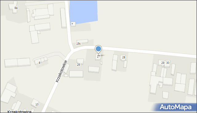 Krzekotowice, Krzekotowice, 27, mapa Krzekotowice