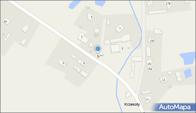 Krzekoty, Krzekoty, 3a, mapa Krzekoty