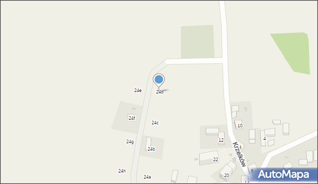 Krzelków, Krzelków, 24d, mapa Krzelków