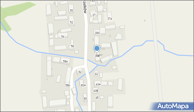 Krzelków, Krzelków, 39B, mapa Krzelków