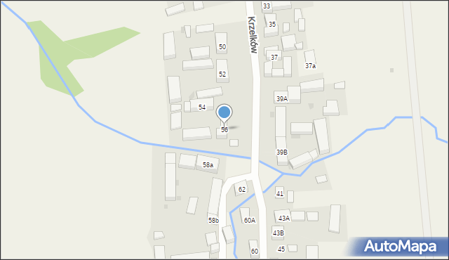 Krzelków, Krzelków, 56, mapa Krzelków