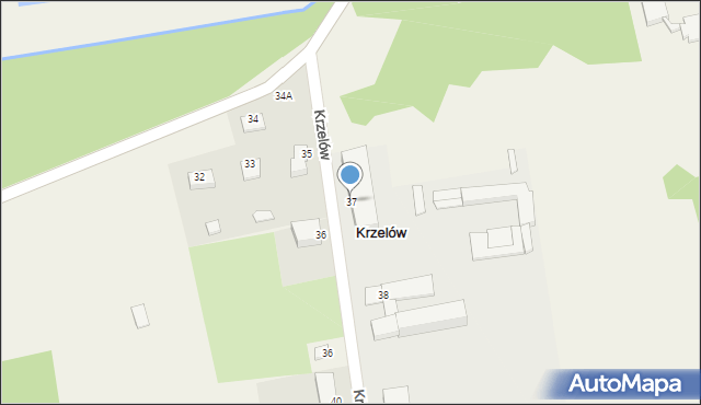 Krzelów, Krzelów, 37, mapa Krzelów