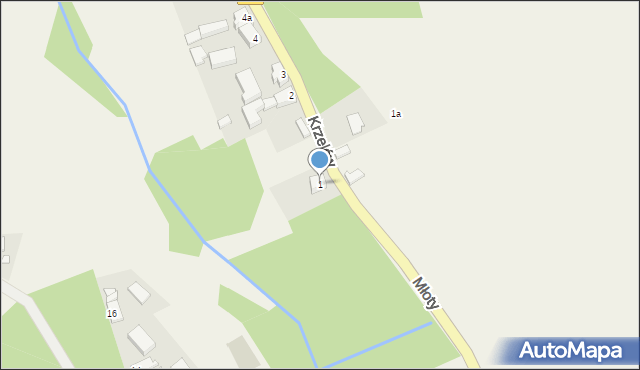 Krzelów, Krzelów, 1, mapa Krzelów