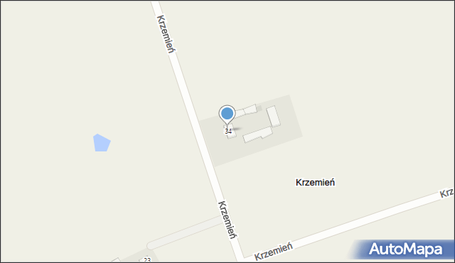 Krzemień, Krzemień, 34, mapa Krzemień
