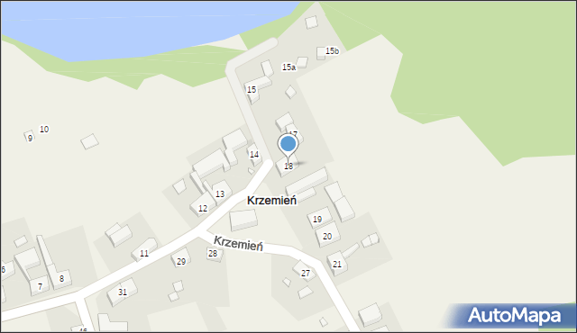 Krzemień, Krzemień, 18, mapa Krzemień