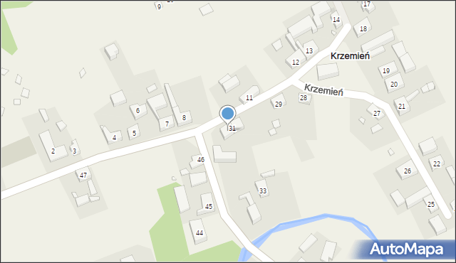 Krzemień, Krzemień, 31/1, mapa Krzemień