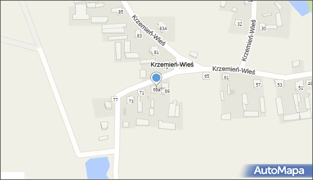 Krzemień-Wieś, Krzemień-Wieś, 69a, mapa Krzemień-Wieś