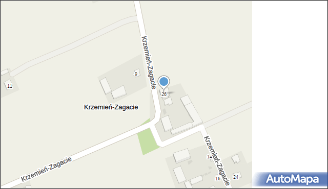 Krzemień-Zagacie, Krzemień-Zagacie, 26, mapa Krzemień-Zagacie