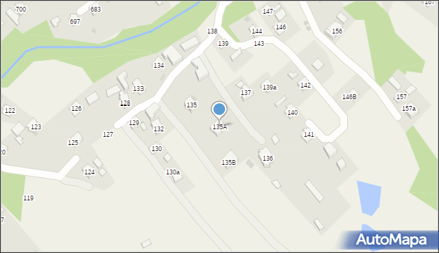 Krzemienica, Krzemienica, 135A, mapa Krzemienica