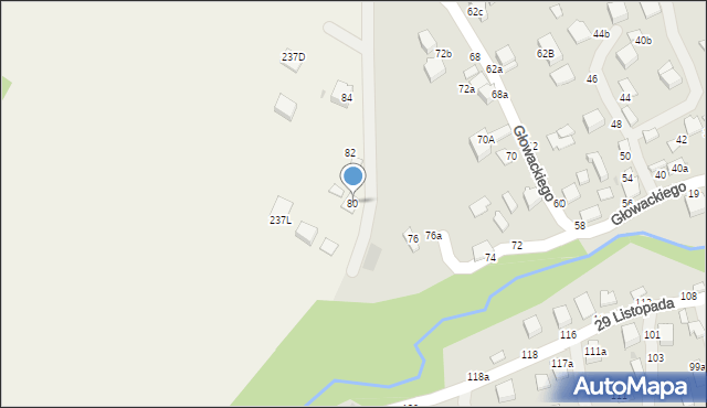 Krzemienica, Krzemienica, 237h, mapa Krzemienica