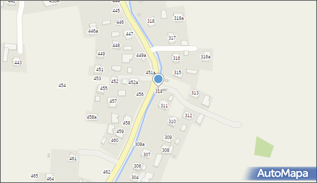 Krzemienica, Krzemienica, 314, mapa Krzemienica